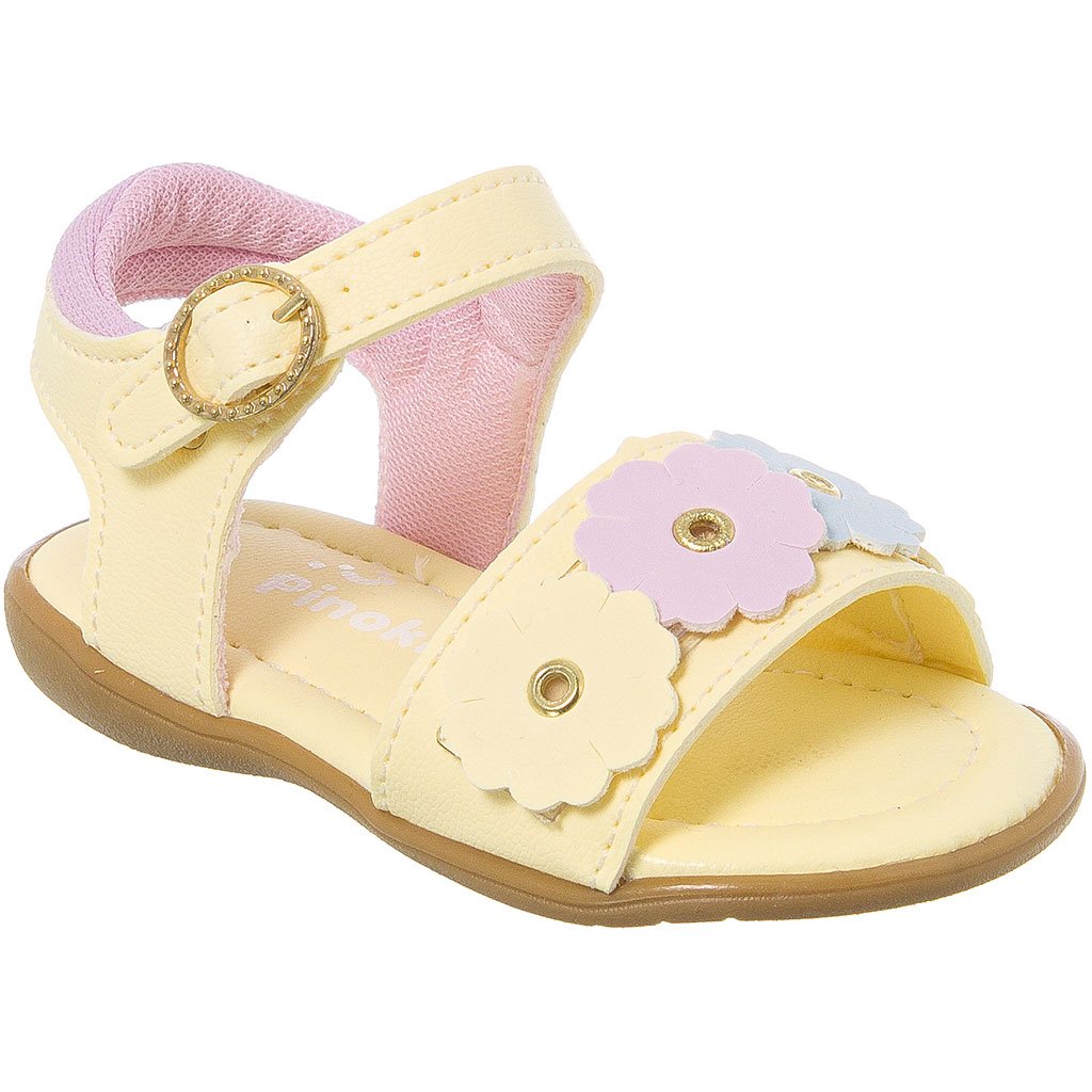 Sandália Bebê Menina Pinokio Jardim Encantado - Flores, Conforto E ...